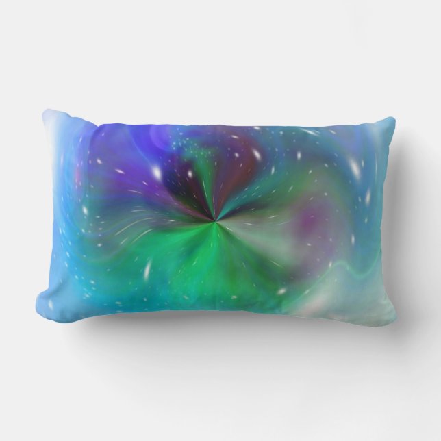 Coussin Rectangle Galaxie bleue (Recto)