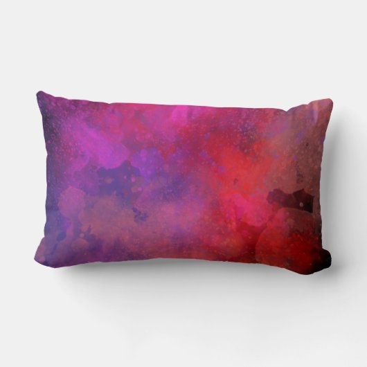 Coussin Rectangle Galaxy Paint Splatt effet rose orange (Verso)
