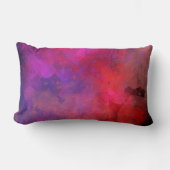 Coussin Rectangle Galaxy Paint Splatt effet rose orange (Recto)