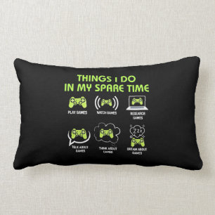 Coussin Rectangle Gamer Gift Les Choses Que Le Joueur Fait Dans Mo