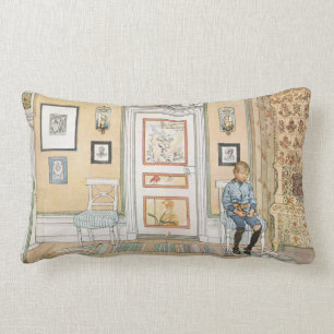 Coussin Rectangle Garçon assis dans le coin (par Carl Larsson)