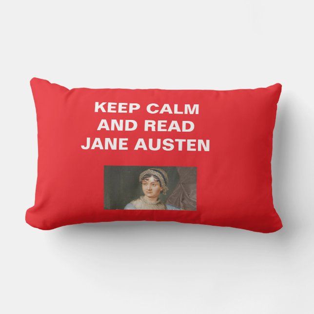 Coussin Rectangle Garde ton calme, lis Jane Austen Porte-clés (Recto)