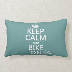 Coussin Rectangle Gardez le calme et faites du vélo sur (toute