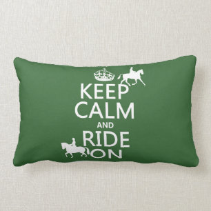 Coussin Rectangle Gardez le calme et montez dessus - les chevaux,