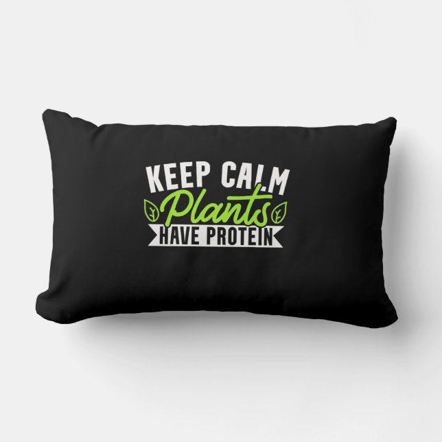 Coussin Rectangle Gardez Le Plante Calme Avec Protéine (Recto)