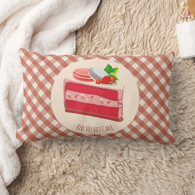 Coussin Rectangle gâteau au velours rouge avec fromage à la crème de (Couverture)