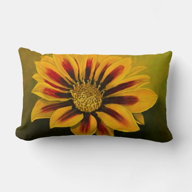 Coussin Rectangle Gazania jaune (Recto)