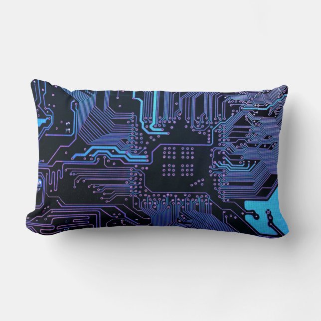 Coussin Rectangle Geek Sortie carte de circuit électronique Nerd PCB (Recto)