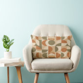 Coussin Rectangle Geometric Earthy Tones Pillow (Chaise)