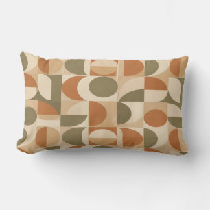 Coussin Rectangle Geometric Earthy Tones Pillow