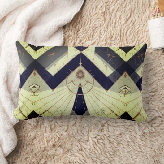 Coussin Rectangle Géométrie de régal Lancer à l'extérieur Lumbar Cus (Couverture)