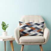 Coussin Rectangle Géométrie en rouille de la marine VIB (Chaise)