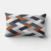 Coussin Rectangle Géométrie en rouille de la marine VIB (Verso)