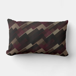 Coussin Rectangle Géométrie rose-marron et beige