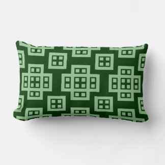Coussin Rectangle Géométrique 030614 - Vert fondu sur Dk Forest Gree