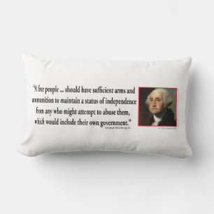 Coussin Rectangle George Washington sur les droits à l'arme à feu