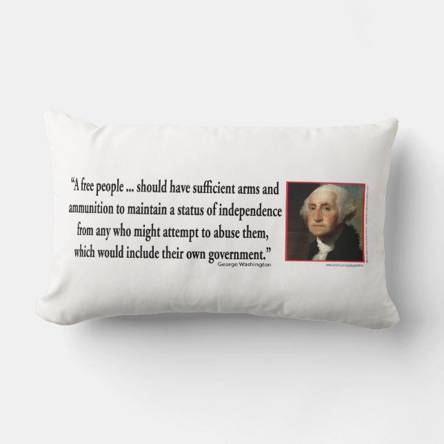 Coussin Rectangle George Washington sur les droits des armes à feu (Recto)