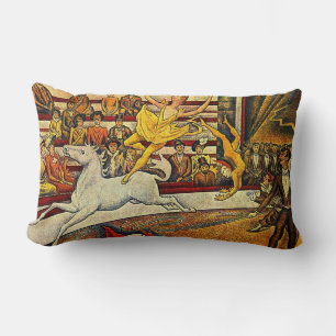 Coussin Rectangle Georges Seurat's The Circus (1891) - Clown & Rider