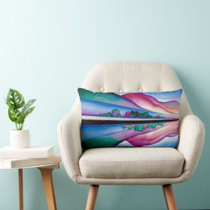 Coussin Rectangle Georgia O'Keeffe, Lake George Reflection (1921)
