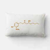 Coussin Rectangle Gingerol Molecule formule chimique (Verso)