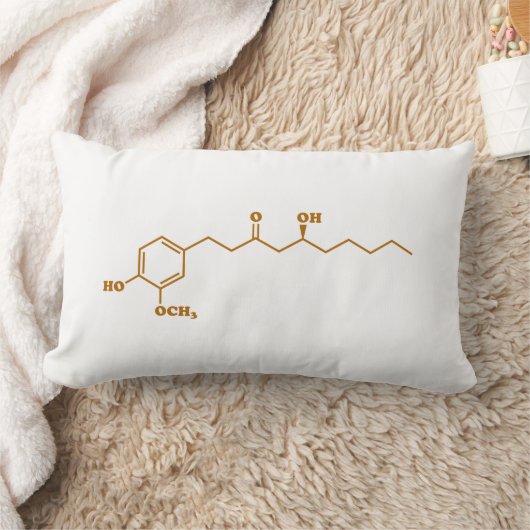 Coussin Rectangle Gingerol Molecule formule chimique (Couverture)
