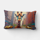 Coussin Rectangle Giraffe à New York (Verso)