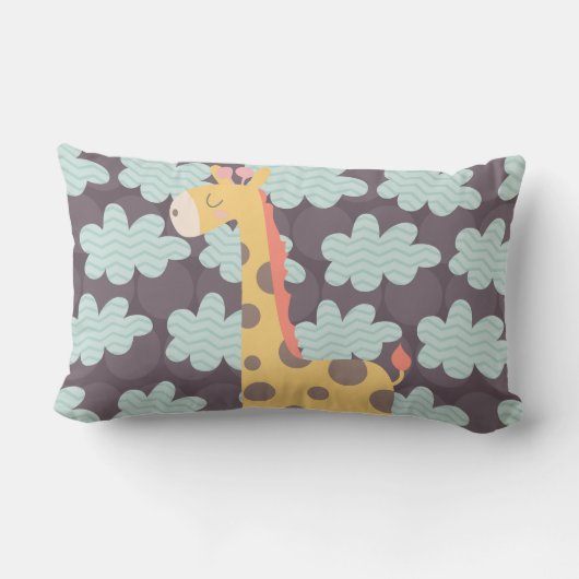 Coussin Rectangle Giraffe et nuages (Verso)