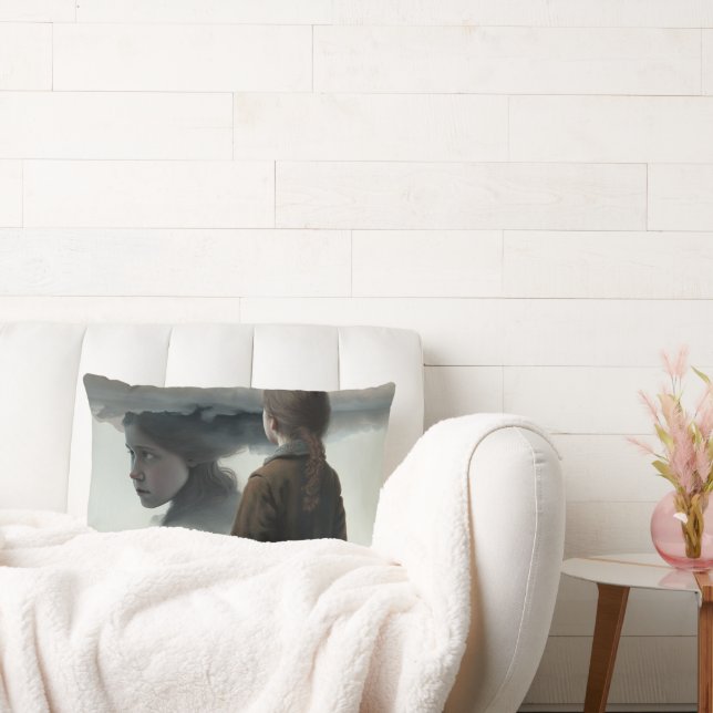 Coussin Rectangle Girl with clouds (Canapé)