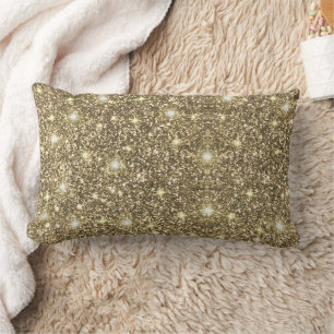 Coussin Rectangle Glam chic Parties scintillant or
