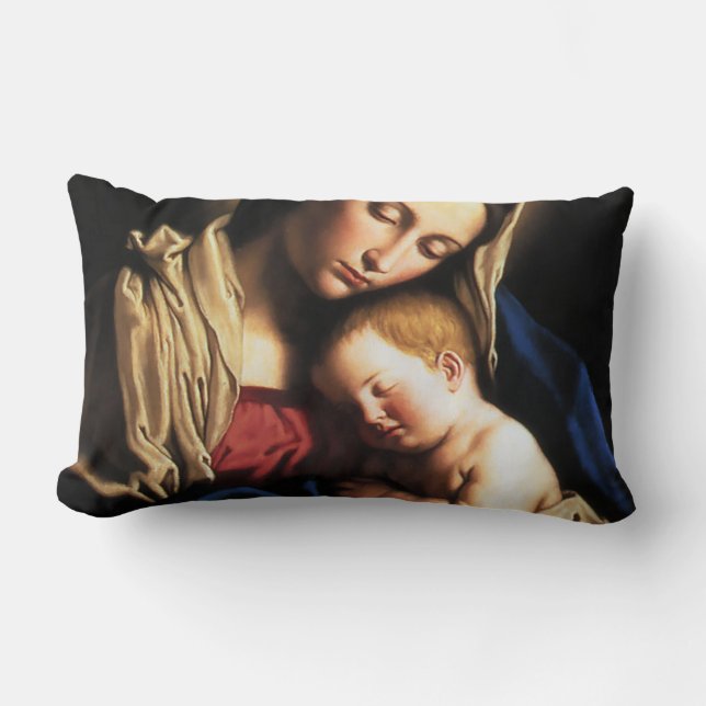 COUSSIN RECTANGLE GLORY TO JESUS AND MARY (Recto)