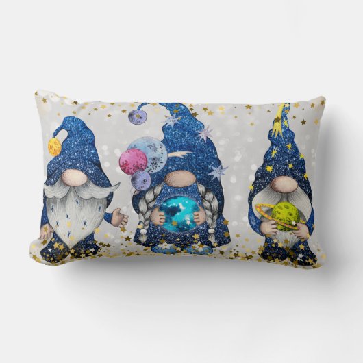 Coussin Rectangle Gnomes d'astronomie cosmique (Recto)