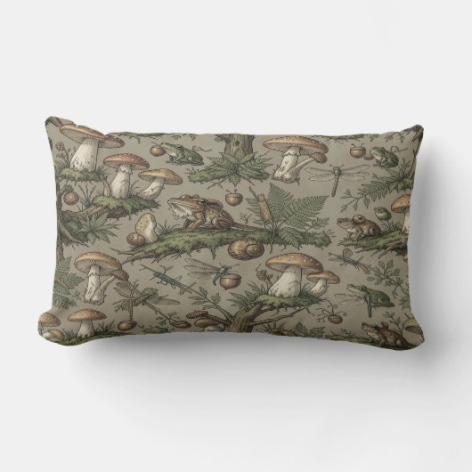 Coussin Rectangle Goblincore Forest Pillow (Recto)
