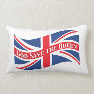 Coussin Rectangle God Save the Queen avec Union Jack