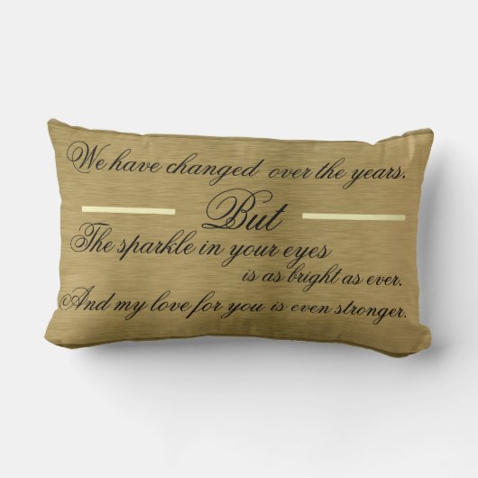 Coussin Rectangle Gold 50th Wedding Anniversary (Verso)
