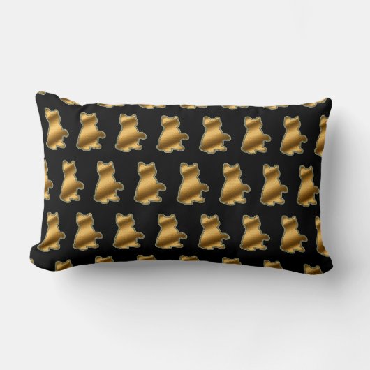 Coussin Rectangle Gold Black Cat Luxe (Recto)