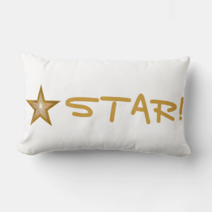 Coussin Rectangle "Gold" Star 'STAR ! ' lancer l'oreiller lombaire b