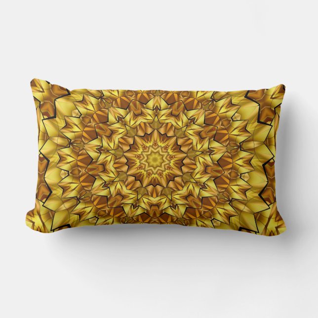Coussin Rectangle Golden Mandala Antique Abstract Design-63495 (Recto)