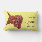 Coussin Rectangle Goldie Golden Doodle Throw Pillow (Recto)
