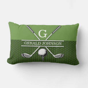 Coussin Rectangle Golf Monogramme Design Jeu d'oreiller