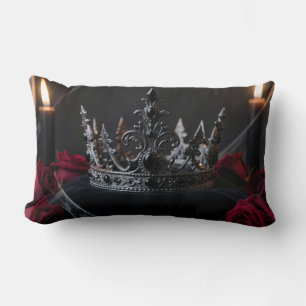 Coussin Rectangle Gothic Dark Fantasy Crown Pillow