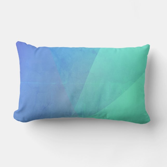 Coussin Rectangle Gradation Blue Aqua & Turquoise (Recto)
