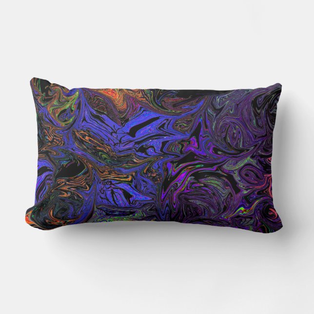 Coussin Rectangle Graffiti liquide violet (Recto)