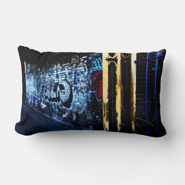 Coussin Rectangle Graffiti par nuit (Recto)