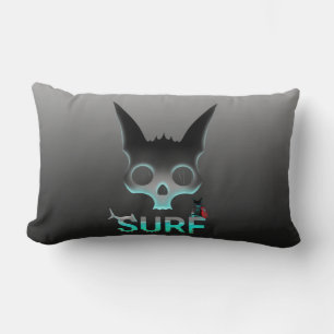Coussin Rectangle Graffiti Surf crâne chat
