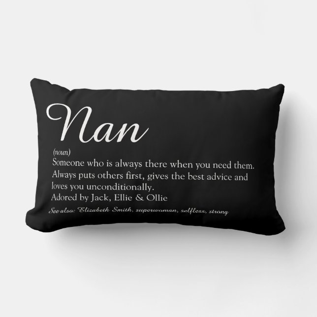 Coussin Rectangle Grand-mère Définition meilleur jamais Script (Recto)