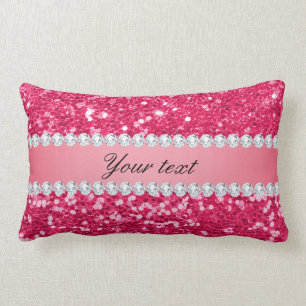Coussin Rectangle Grandes parties scintillantes de Faux de roses