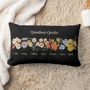 Coussin Rectangle Grandma Flower Garden Custom 7 Nom Vintage Floral