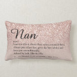 Coussin Rectangle Grandmère Grandmother Définition Rose Gold Glitter<br><div class="desc">Ressources humaines pour le grand-mère spécial, grand-mère, grand-mère, grand-mère, Granny, Nan, nounou abuela to create a unique venin de birthdays, Christmas, mother's day, baby showers, ou any day you want to show much she means to you. A perfect way to show how amazing she is every day. Designed by Thisisnotme...</div>