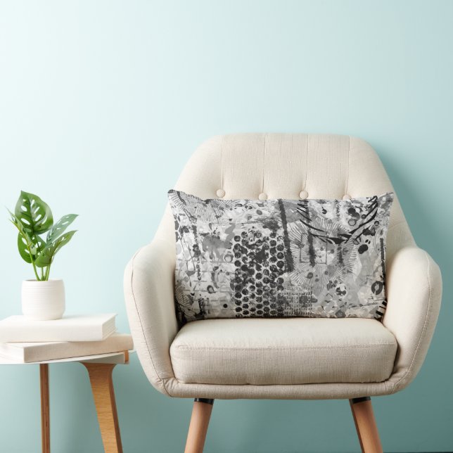 Coussin Rectangle Gravures Graffiti (Chaise)