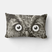 Coussin Rectangle Gray Genre Neutre Nerdy Baby's Room Cute Owl (Verso)
